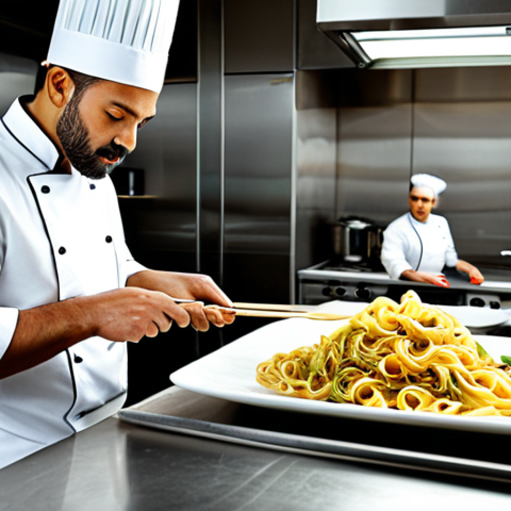 다문화 요리사 자격증 요구사항 비교 - **

"A professional chef in a modern Italian kitchen, fully clothed in chef whites, preparing a fusi...