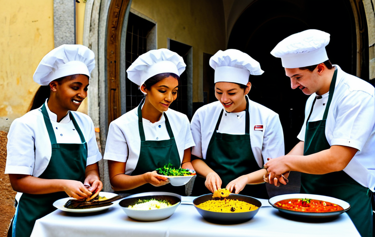 다문화 요리사 자격증 요구사항 비교 - **

"A professional chef in a modern Italian kitchen, fully clothed in chef whites, preparing a fusi...