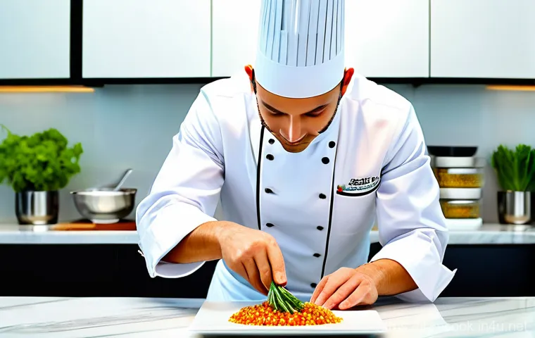 다문화 요리사와 해외 연수 프로그램 - **Prompt 1: Global Italian Fusion Chef in Action**
A highly detailed, professional photograph of...