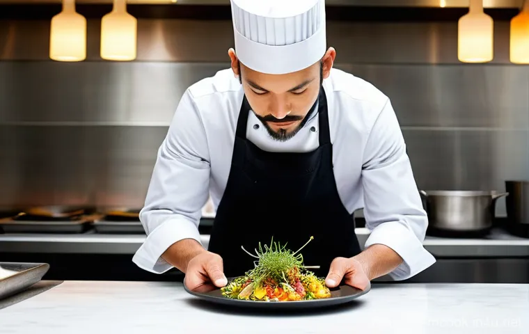 다문화 요리사 자격증 취득비용 - **A passionate, young female chef (of Italian descent), wearing a crisp, modern chef's jacket and ap...