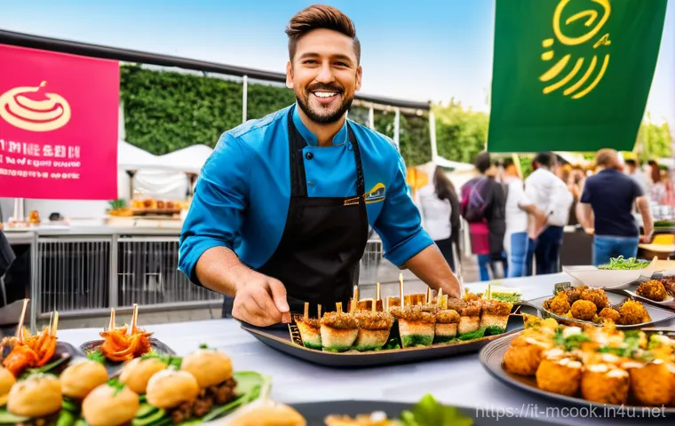 다문화 요리사 자격증 취득비용 - **A creative male chef (of diverse background, possibly South American or Asian), in his late 20s, w...