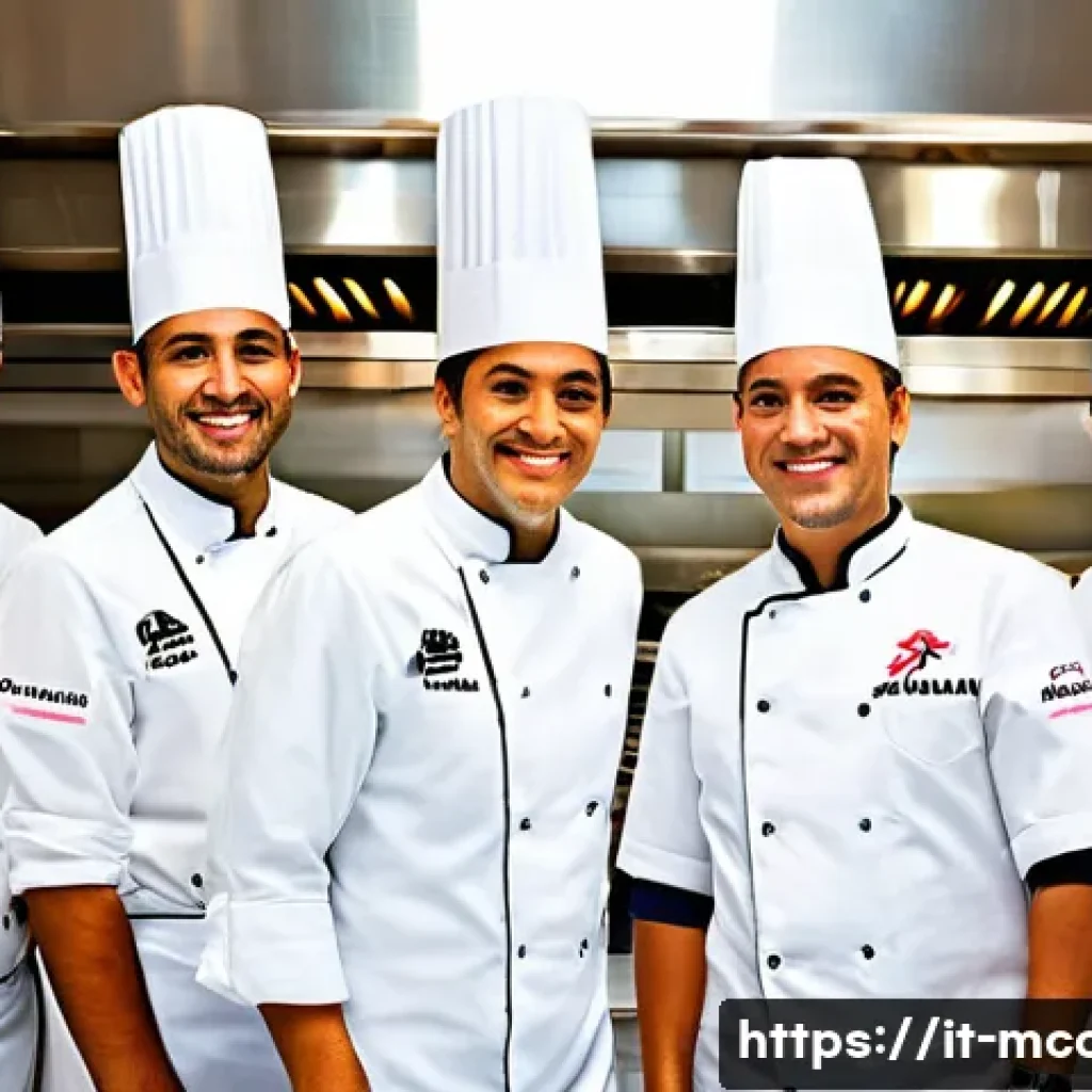 다문화 요리사의 언어 능력 중요성 - **Prompt 1: Harmonious Multicultural Kitchen Brigade in Italy**
    "A vibrant, high-end professiona...