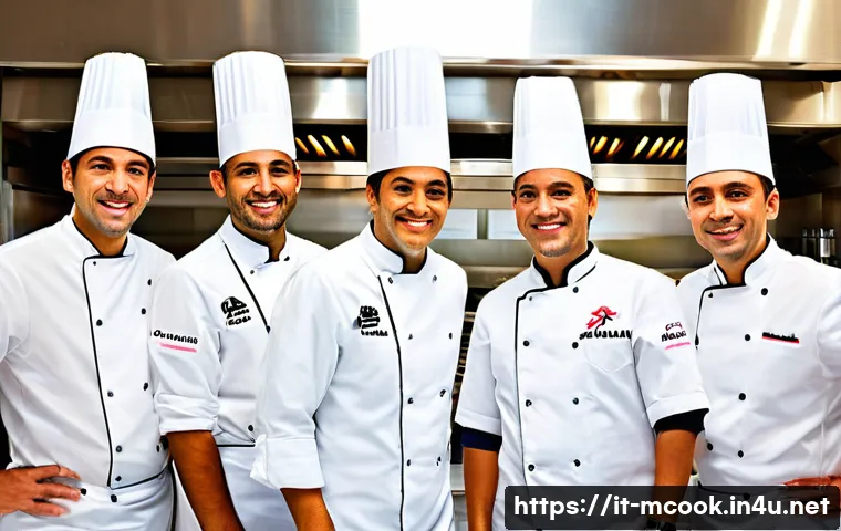 다문화 요리사의 언어 능력 중요성 - **Prompt 1: Harmonious Multicultural Kitchen Brigade in Italy**
    "A vibrant, high-end professiona...
